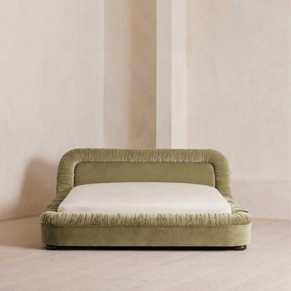 NATTE Modern Velvet Bedframe - Radical Homes Singapore