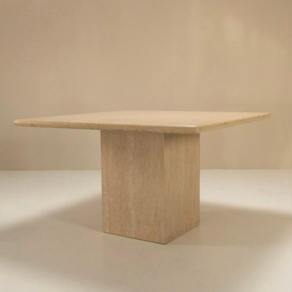 KIMBERLEY Modern Travertine Dining Table - Radical Homes Singapore