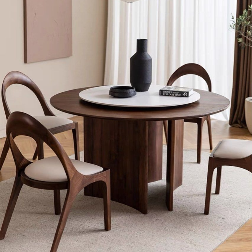 FRANCO Modern Dining Table with Lazy Susan and Chair - Radical Homes Singapore