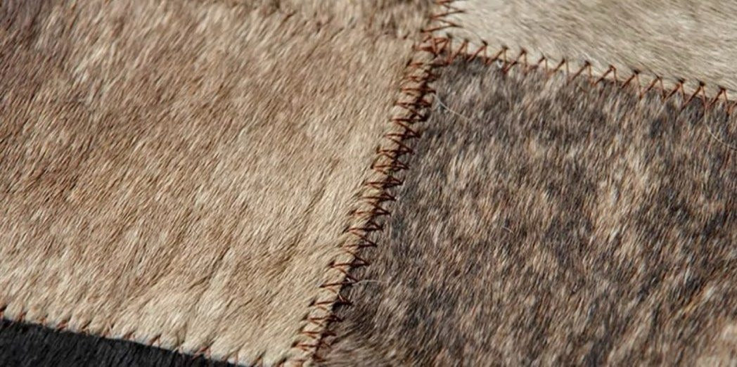 LUCIUS Modern Cowhide Leather Rug - Radical Homes Singapore