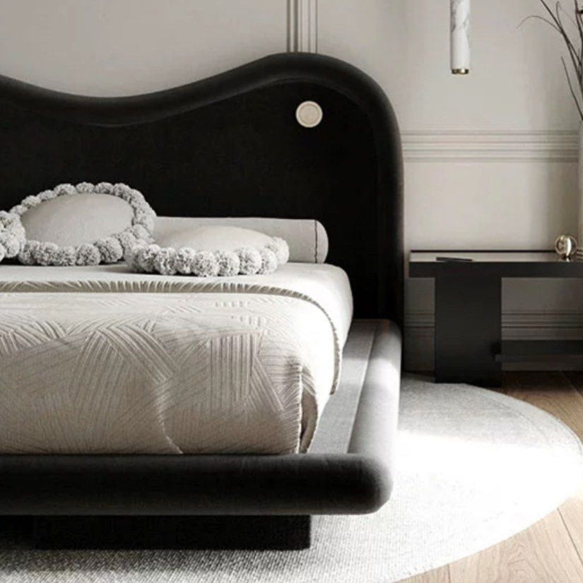 NICKE Modern Velvet Bedframe - Radical Homes Singapore