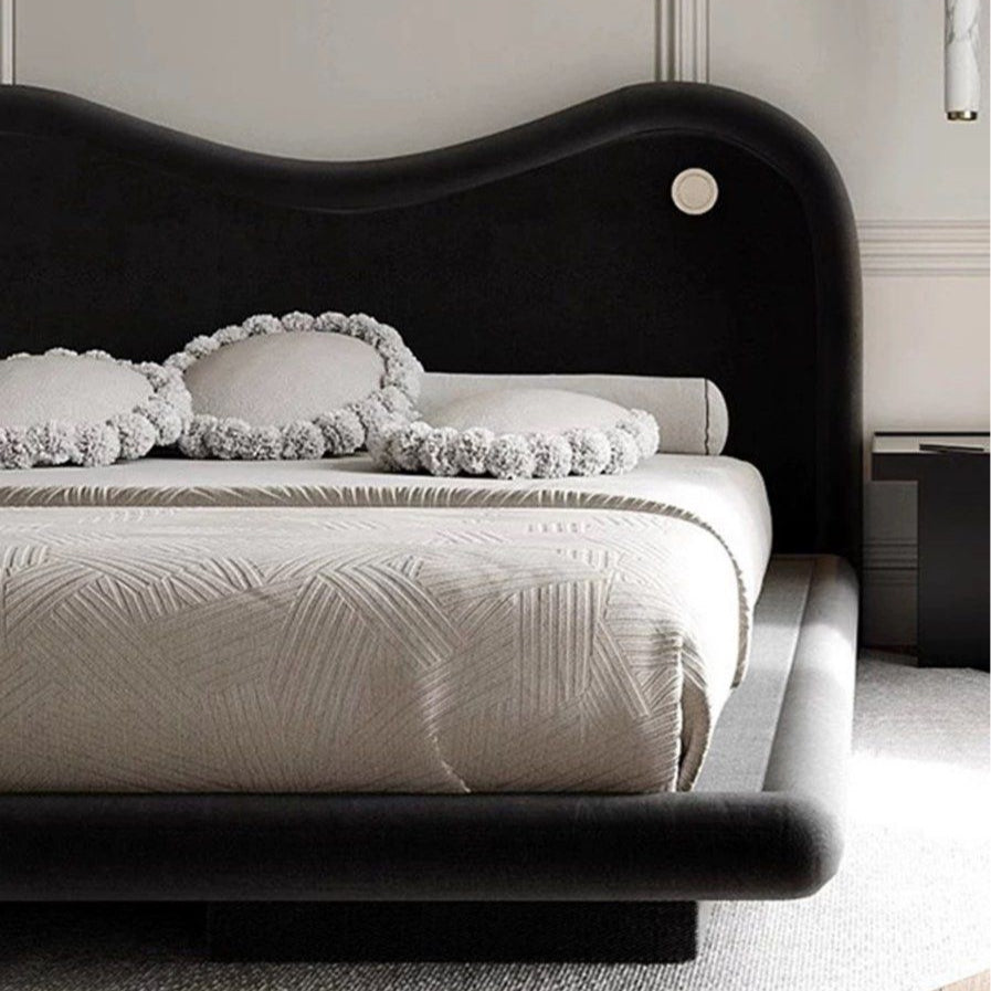 NICKE Modern Velvet Bedframe - Radical Homes Singapore