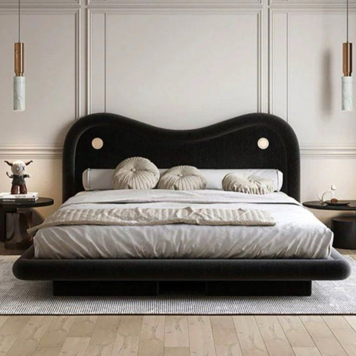 NICKE Modern Velvet Bedframe - Radical Homes Singapore