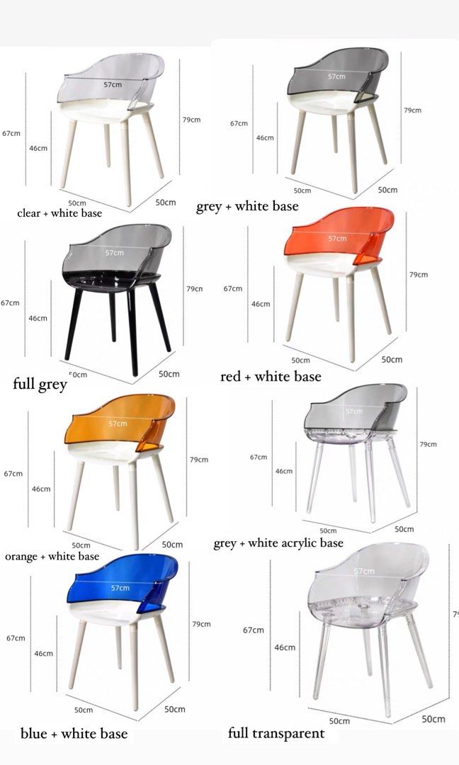 BLEVIN Modern Acrylic Dining Chair - Radical Homes Singapore