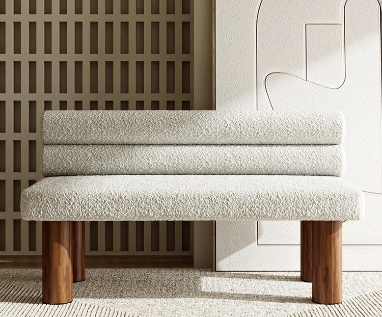 SHAYNE Modern Boucle Bench - Radical Homes Singapore