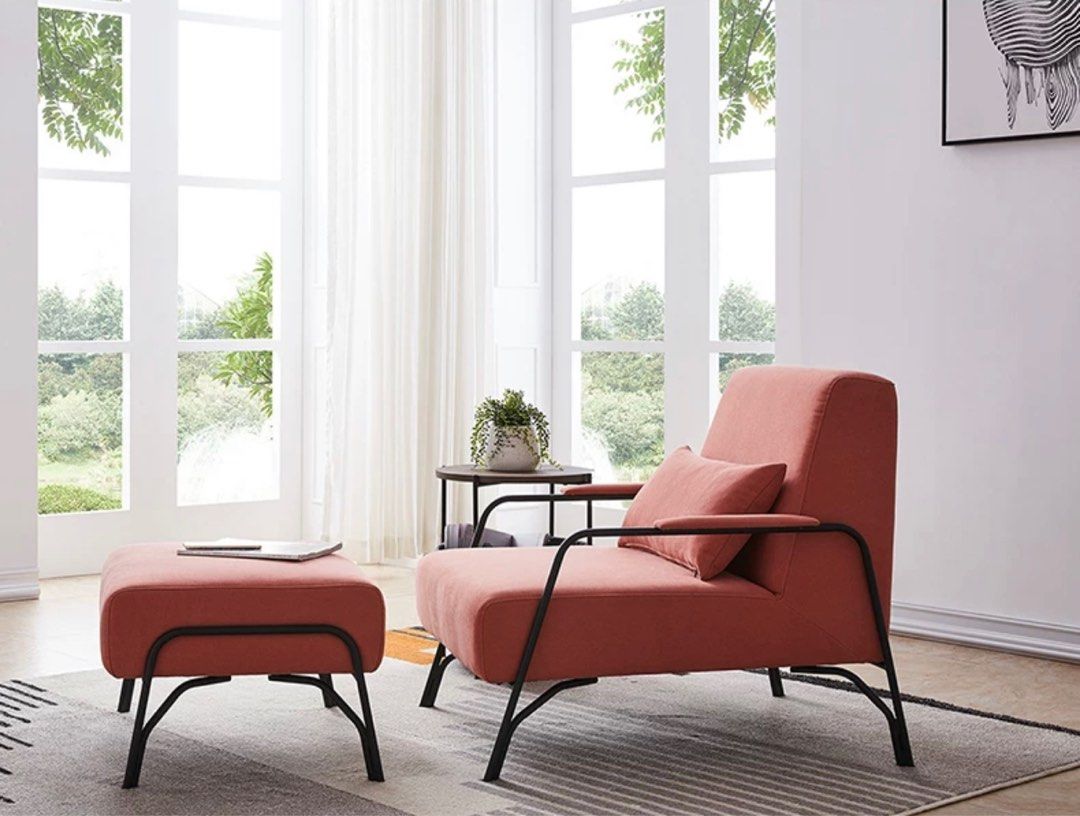 UZIO Modern Lounge Chair With Ottoman - Cassa Haus Singapore