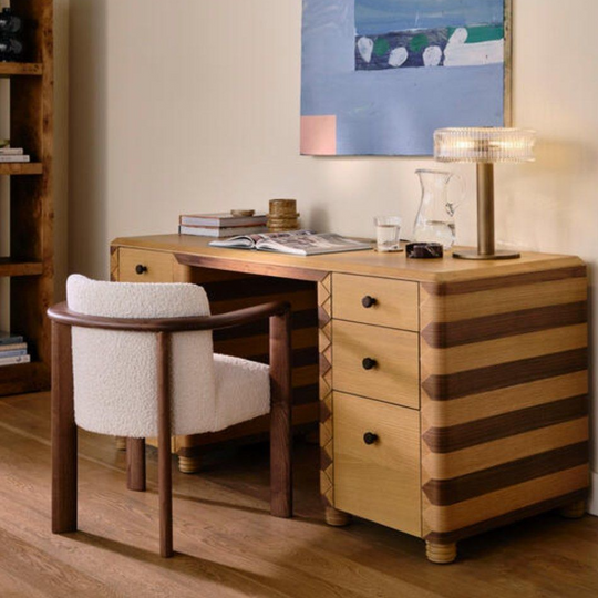 MORDECAI Modern Solid Wood Study Desk - Cassa Haus Singapore