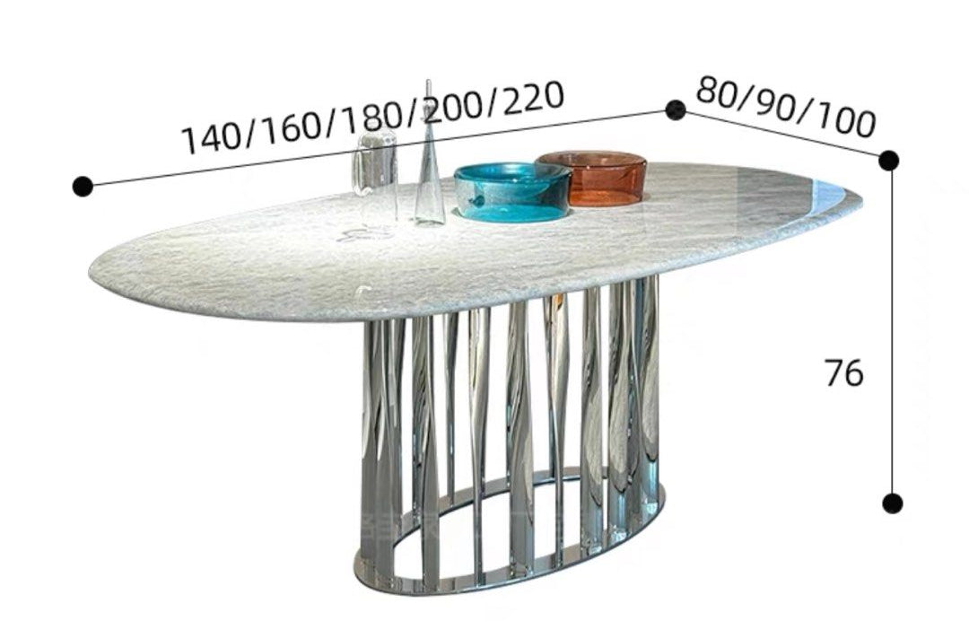 NORRIS Modern Marble Dining Table - Radical Homes Singapore