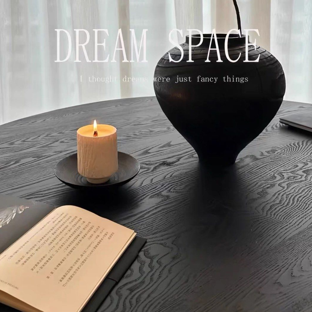 SELENE Modern Solid Wood Round Dining Table - Radical Homes Singapore