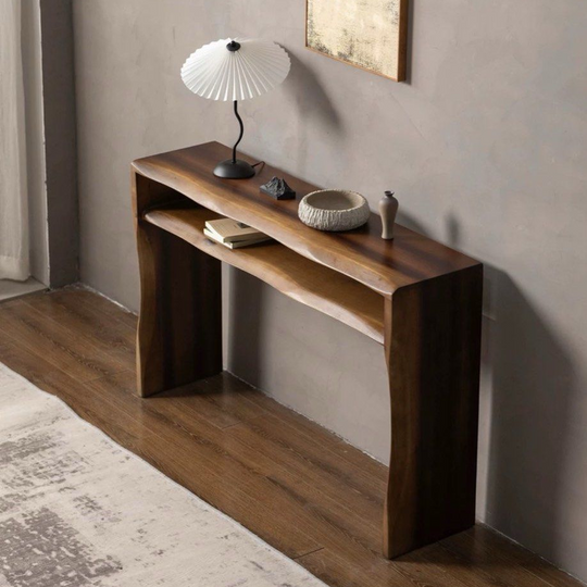 MARVELLIS Rustic Walnut Console Table - Cassa Haus Singapore