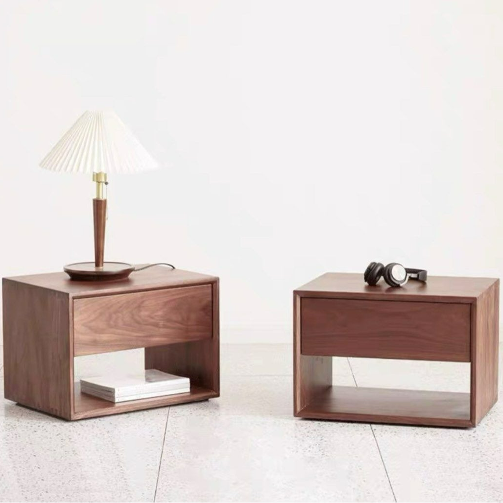 IDAHO Modern Solid Wood Bedside Table - Radical Homes Singapore