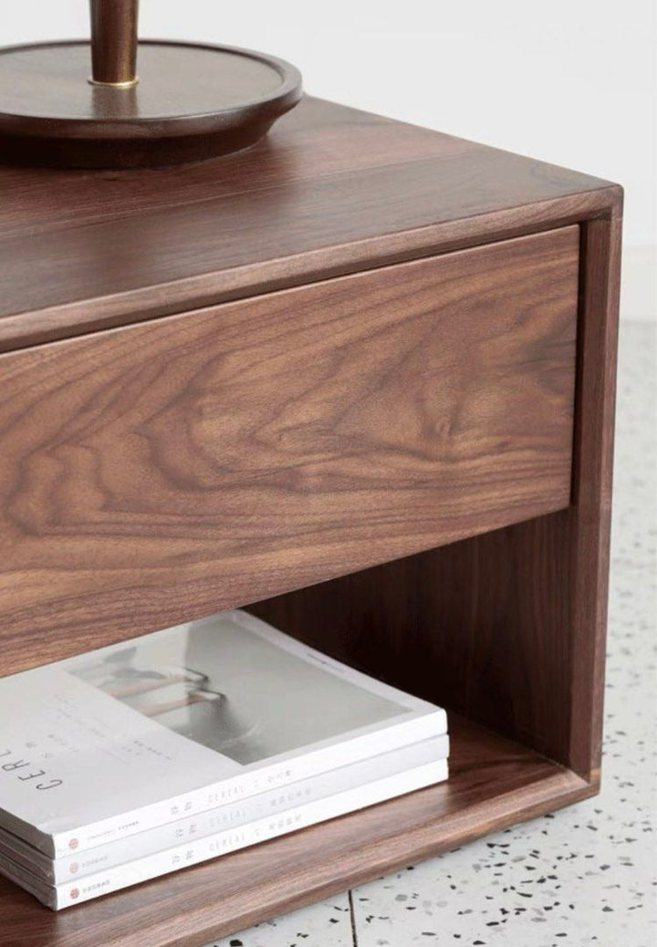 IDAHO Modern Solid Wood Bedside Table - Radical Homes Singapore