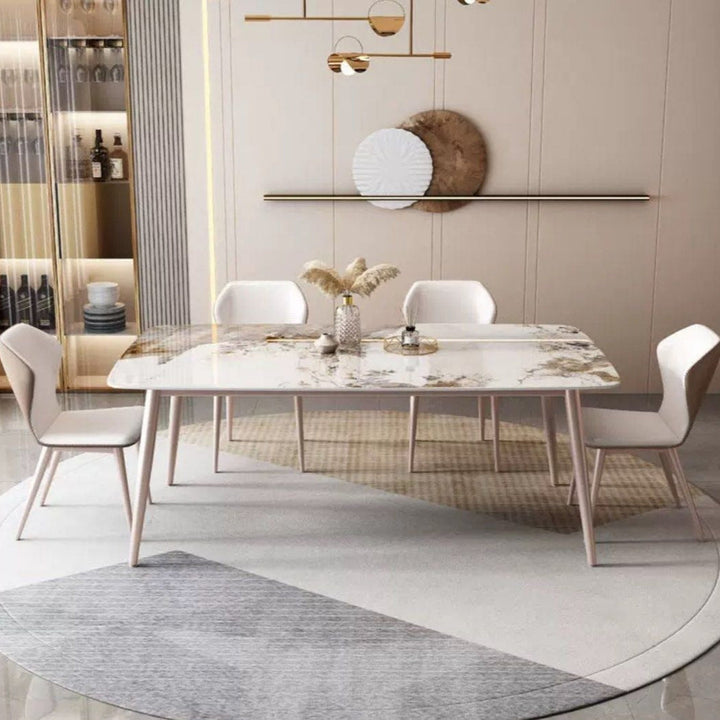 RAHMAN Modern Marble Dining Table & Chairs - Radical Homes Singapore