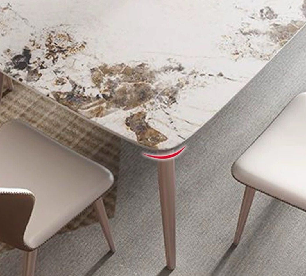 RAHMAN Modern Marble Dining Table & Chairs - Radical Homes Singapore