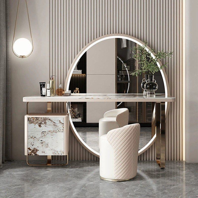 AUREQIS Modern Sintered Stone Vanity Table - Cassa Haus Singapore
