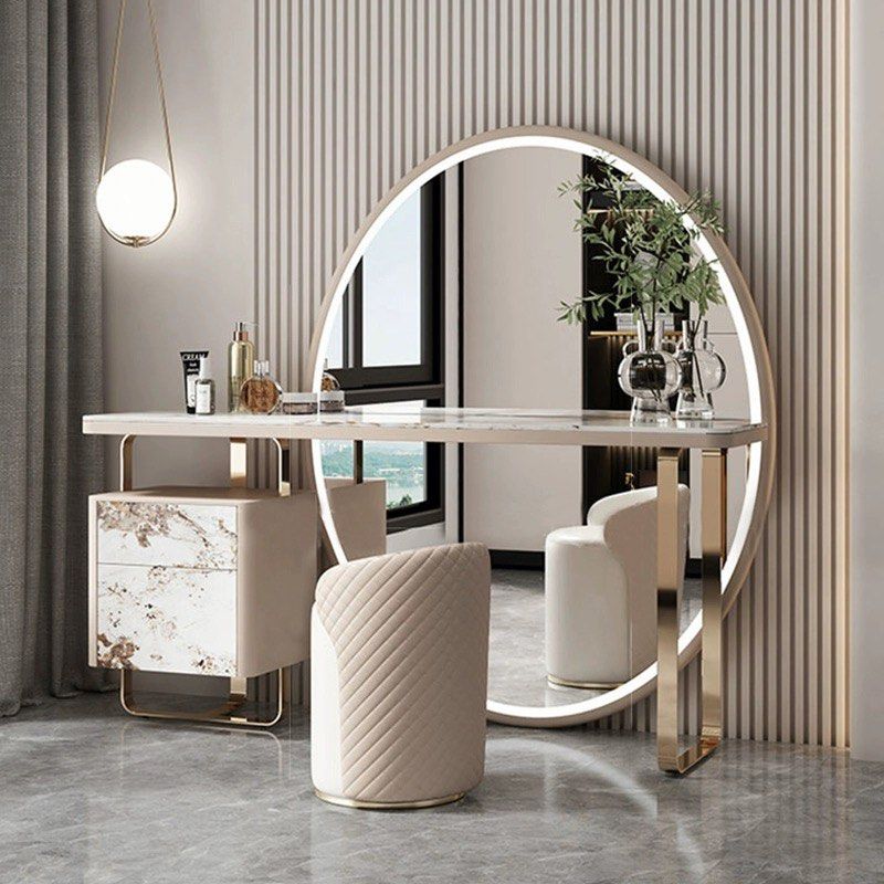 AUREQIS Modern Sintered Stone Vanity Table - Cassa Haus Singapore