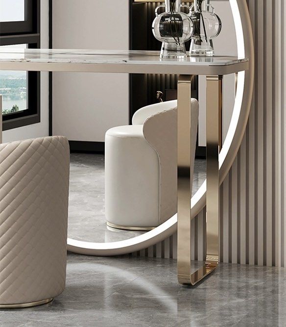 AUREQIS Modern Sintered Stone Vanity Table - Cassa Haus Singapore