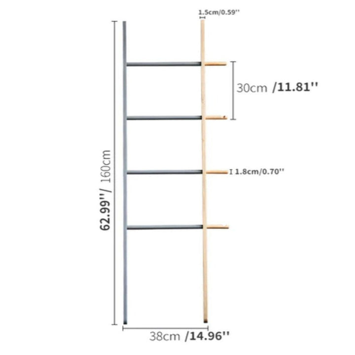 LAGOM Wood Towel Rack - Radical Homes Singapore