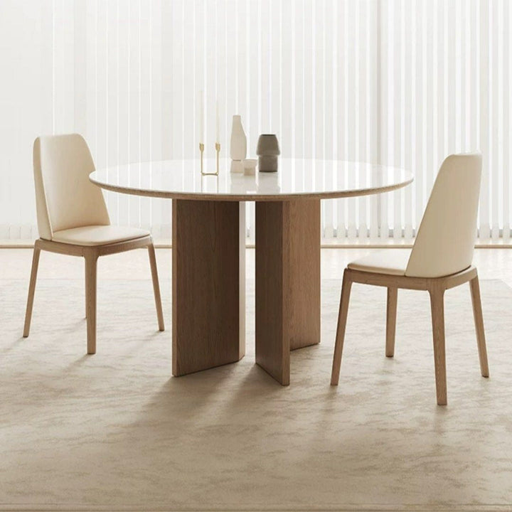 TAKAYAMA Japandi Solid Wood Round Dining Table - Radical Homes Singapore