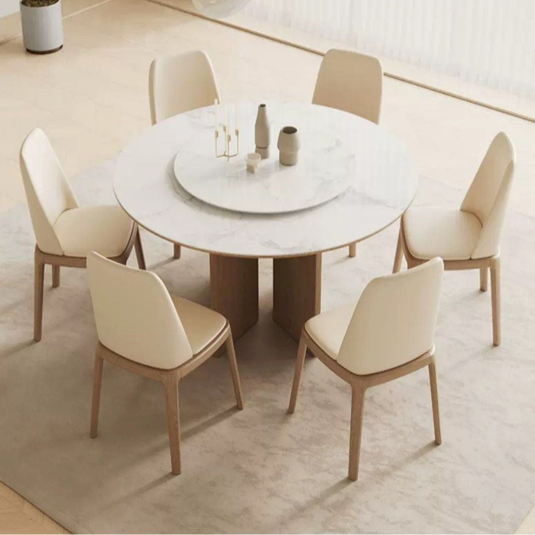 TAKAYAMA Japandi Solid Wood Round Dining Table - Radical Homes Singapore