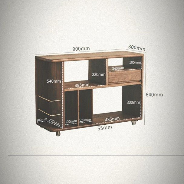 STEMON Solid Wood Sideboard with Wheels - Radical Homes Singapore