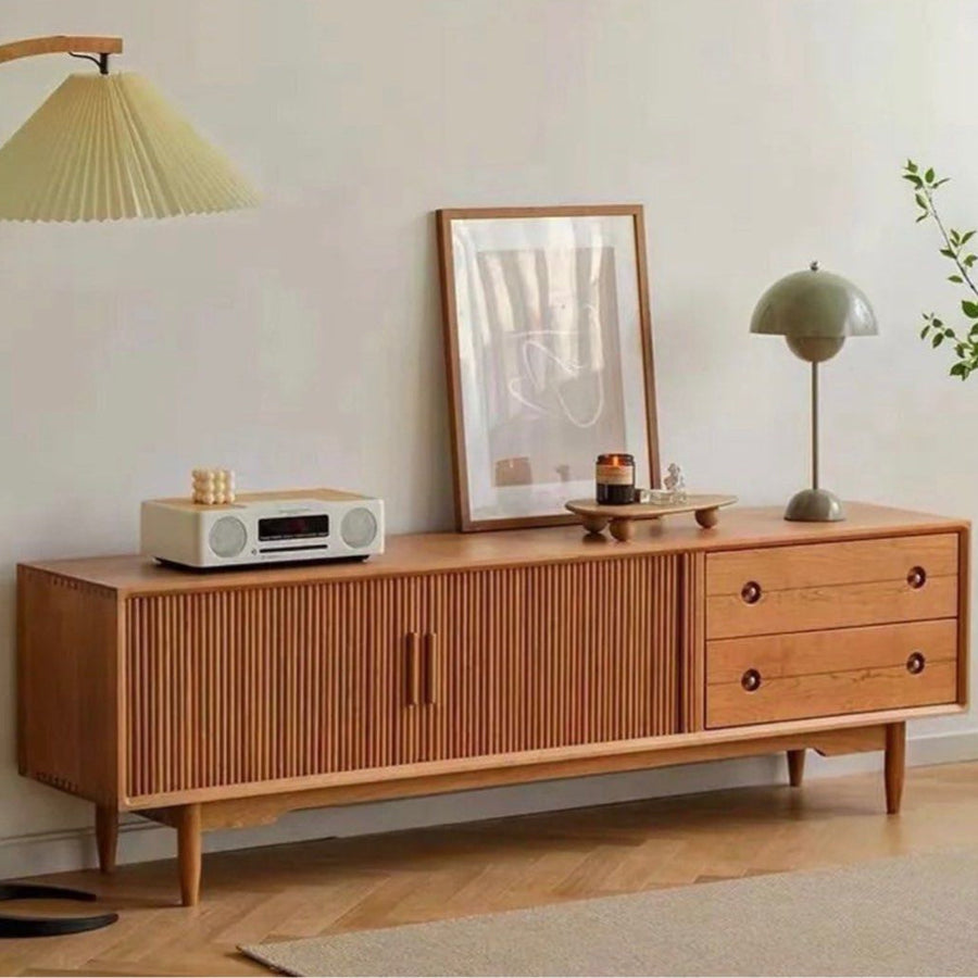 TORIS Modern Oak Wood TV Console - Radical Homes Singapore