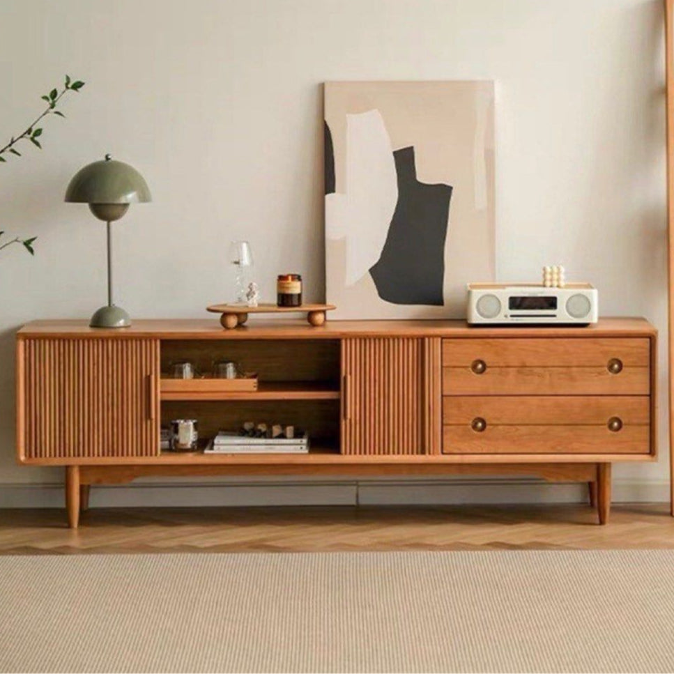 TORIS Modern Oak Wood TV Console - Radical Homes Singapore