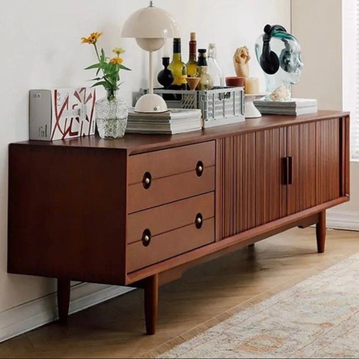 TORIS Modern Oak Wood TV Console - Radical Homes Singapore