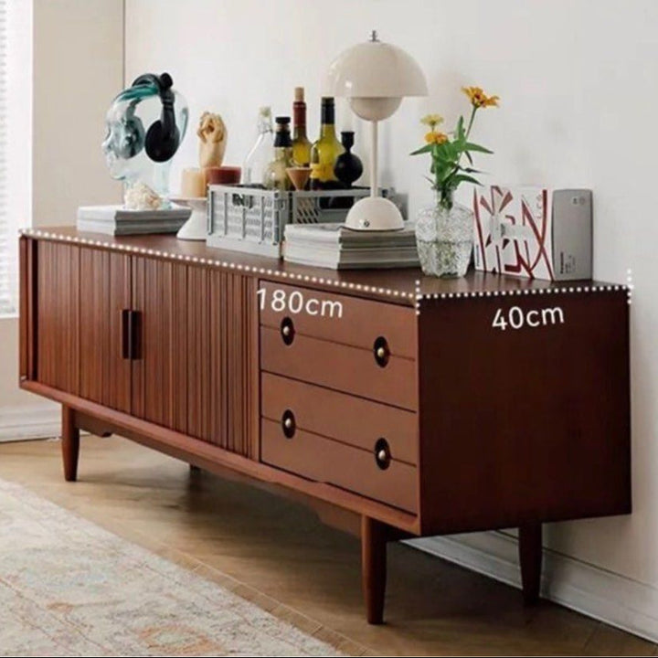 TORIS Modern Oak Wood TV Console - Radical Homes Singapore