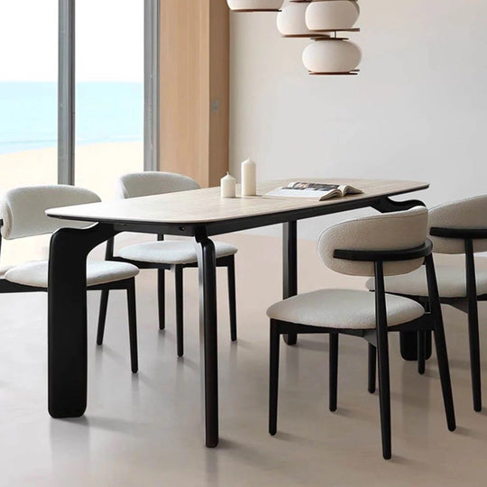 ZAVIERA Travertine Sintered Stone Dining Table - Cassa Haus Singapore