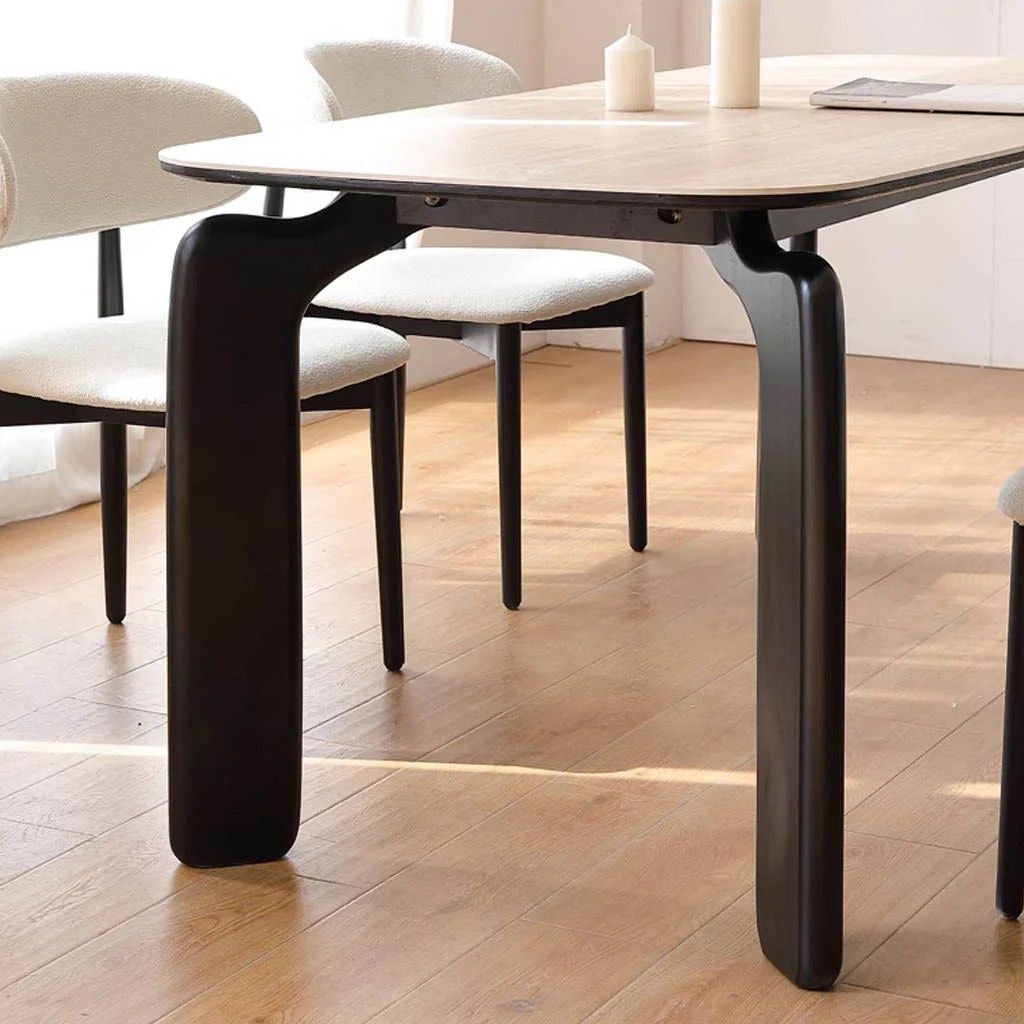 PERCY Travertine Sintered Stone Dining Table - Radical Homes Singapore