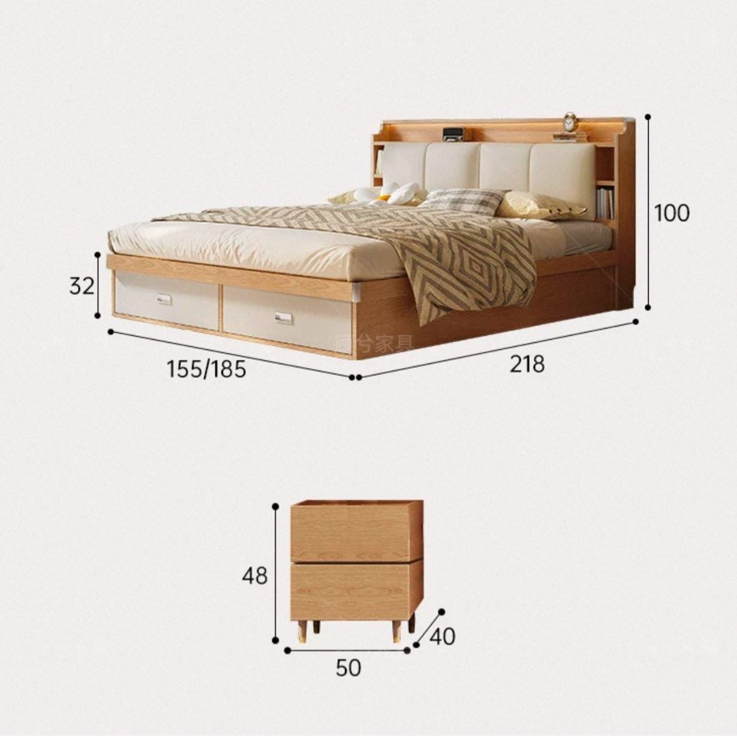 ONITE Japandi Storage Bedframe - Radical Homes Singapore