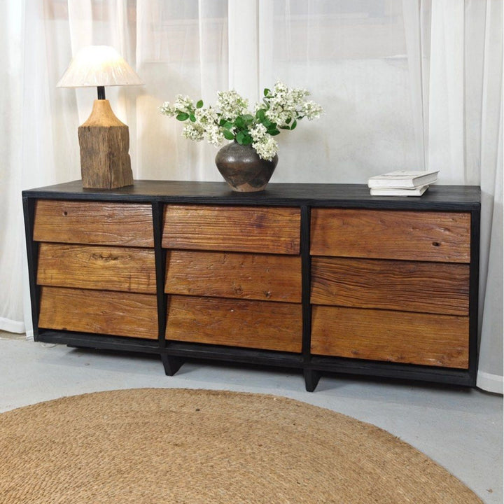JAMIN Rustic Solid Wood Sideboard - Radical Homes Singapore