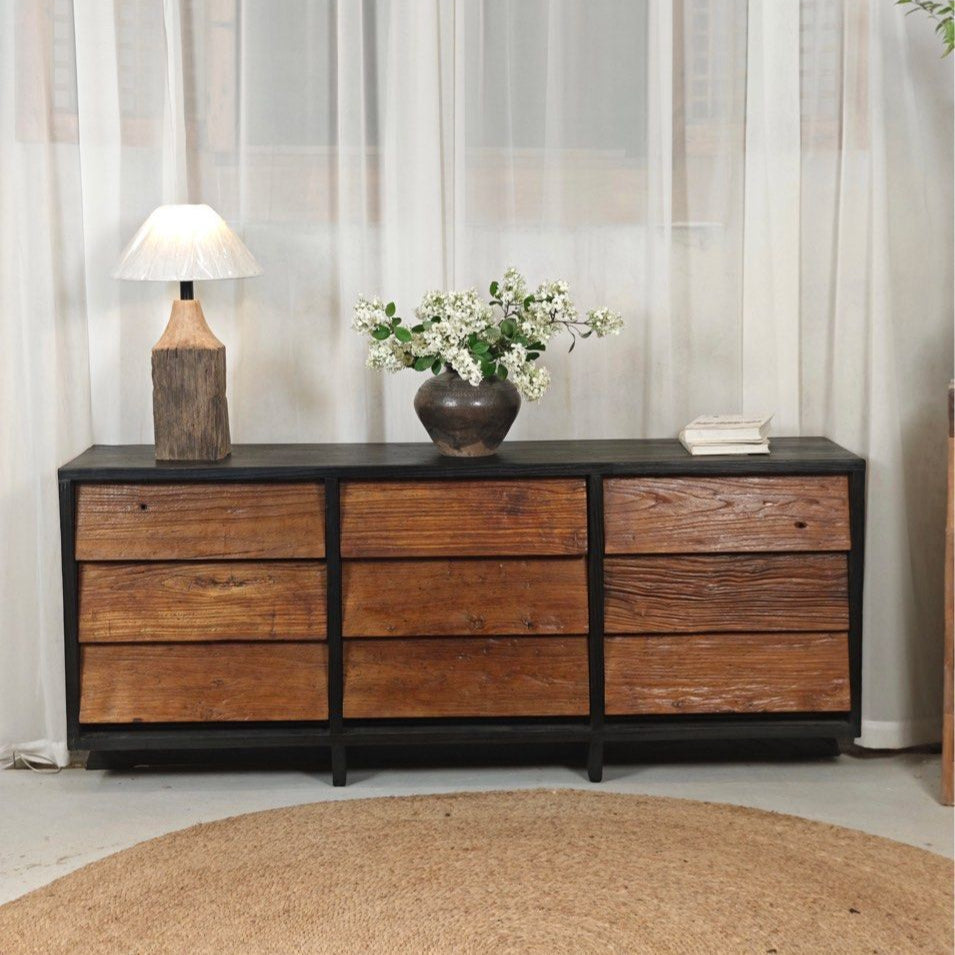 JAMIN Rustic Solid Wood Sideboard - Radical Homes Singapore