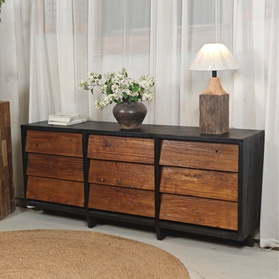 JAMIN Rustic Solid Wood Sideboard - Radical Homes Singapore