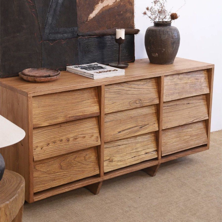 JAMIN Rustic Solid Wood Sideboard - Radical Homes Singapore