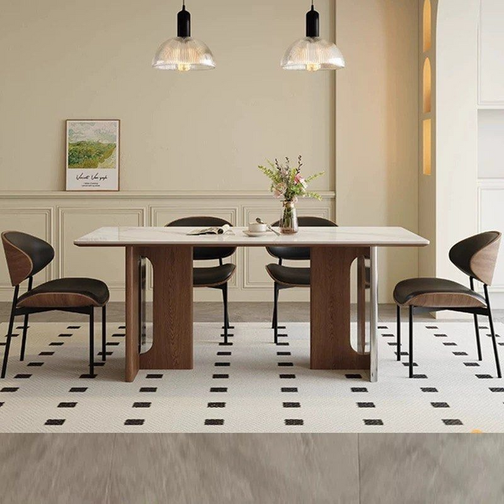 NICKO Modern Sintered Stone Dining Table - Radical Homes Singapore