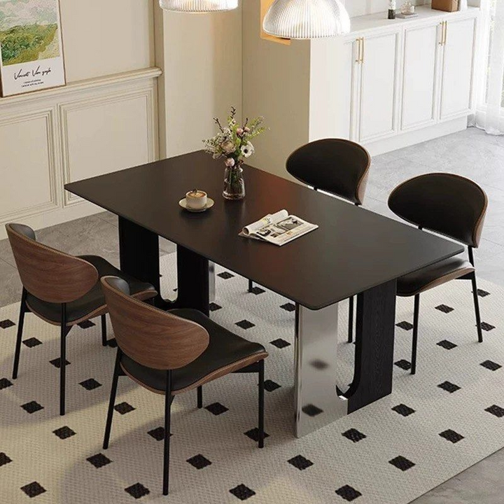 NICKO Modern Sintered Stone Dining Table - Radical Homes Singapore