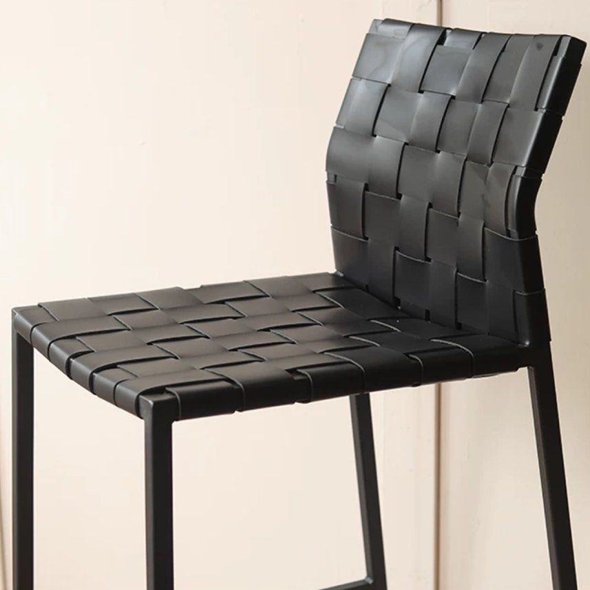 GAURE Modern Saddle Leather Bar Stool - Radical Homes Singapore