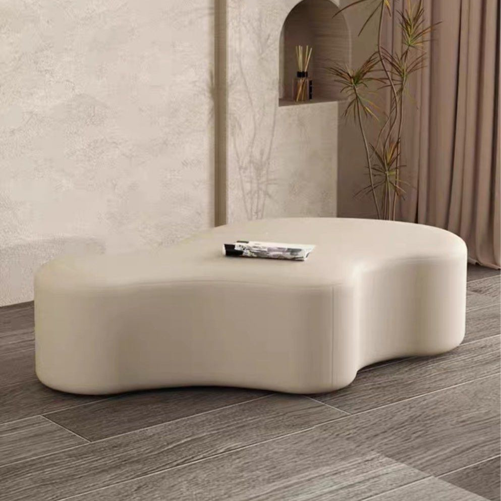 EBONY Modern Leather Ottoman - Radical Homes Singapore