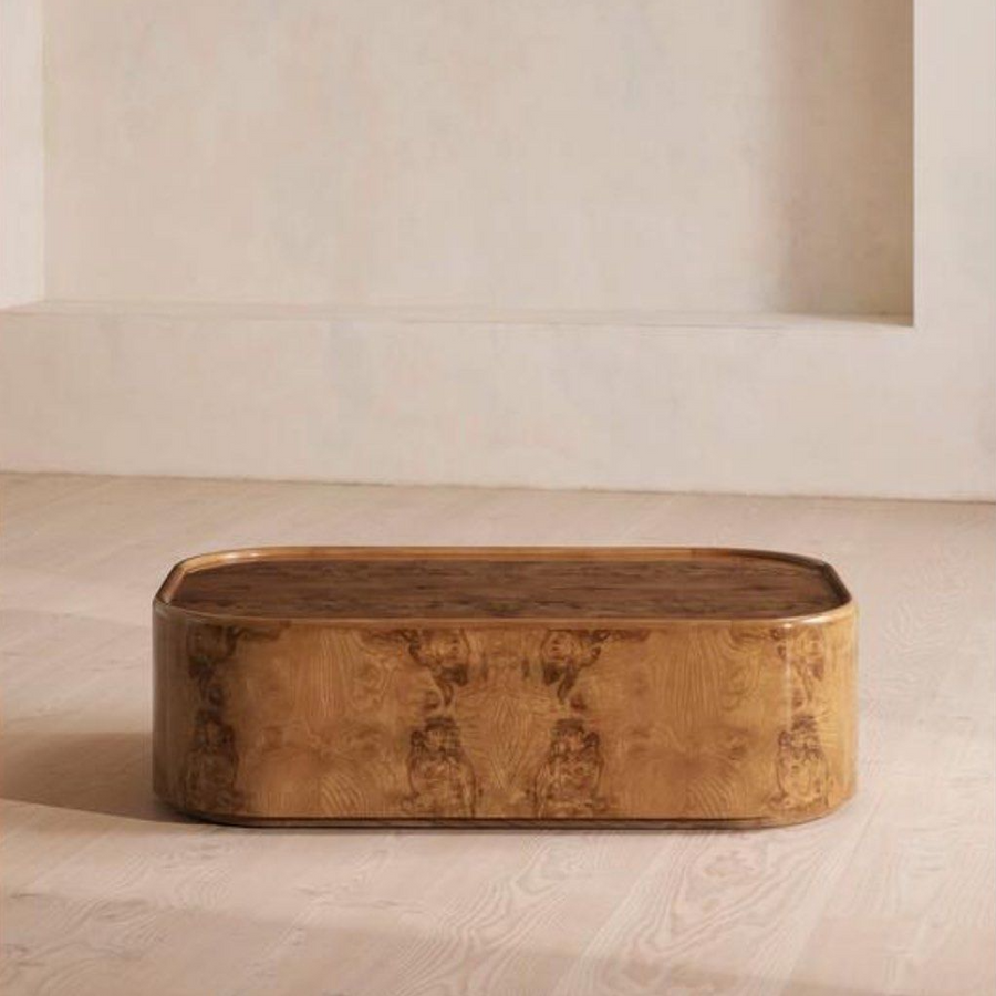 YAN Modern Mappa Burl Coffee Table - Radical Homes Singapore