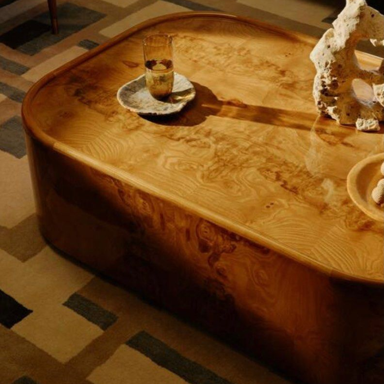 SEVRA Modern Mappa Burl Coffee Table - Cassa Haus Singapore