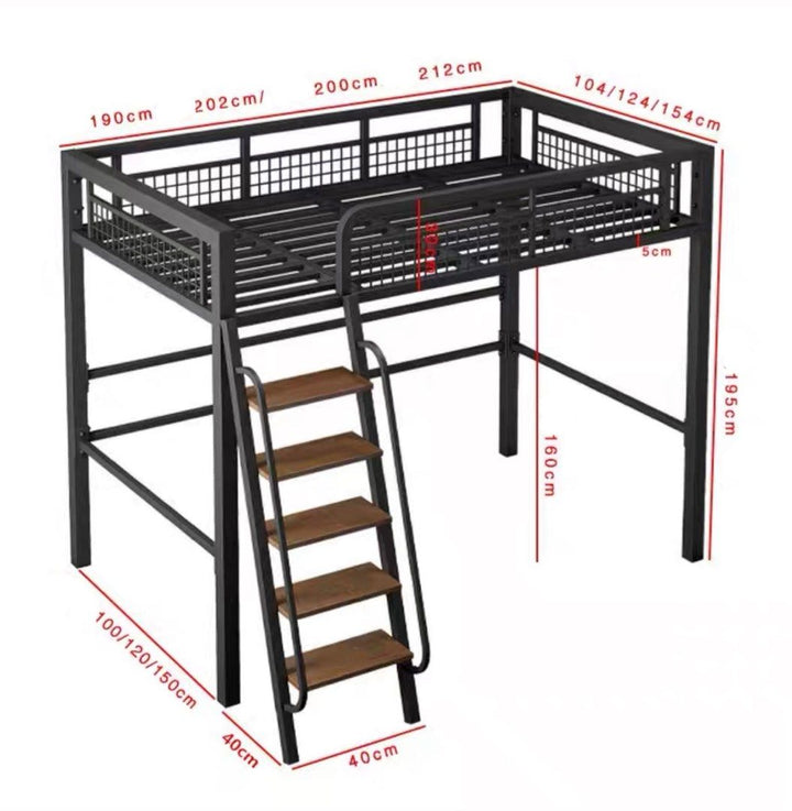 PACIFIC Modern Loft Bedframe - Radical Homes Singapore