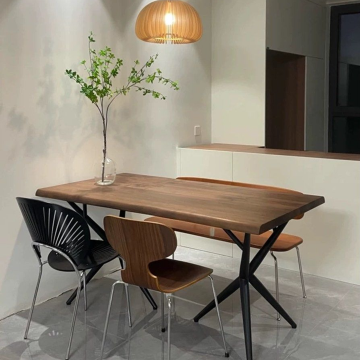 HEARNS Rustic Soljd Wood Dining Table - Radical Homes Singapore