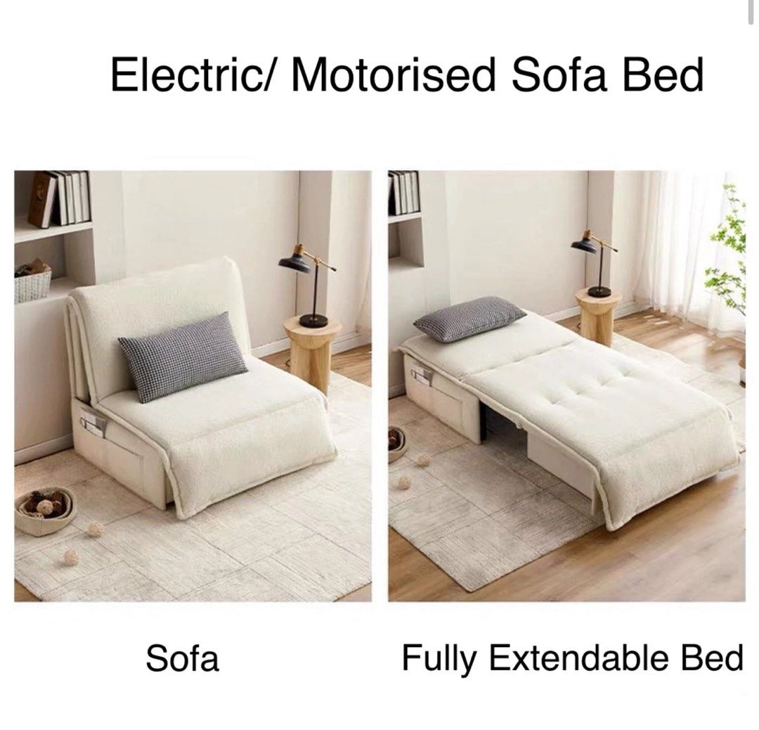 NOVANO Modern Boucle Electric Sofa Bed - Radical Homes Singapore