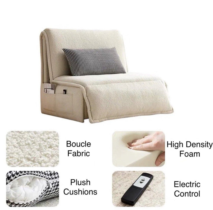 NOVANO Modern Boucle Electric Sofa Bed - Radical Homes Singapore