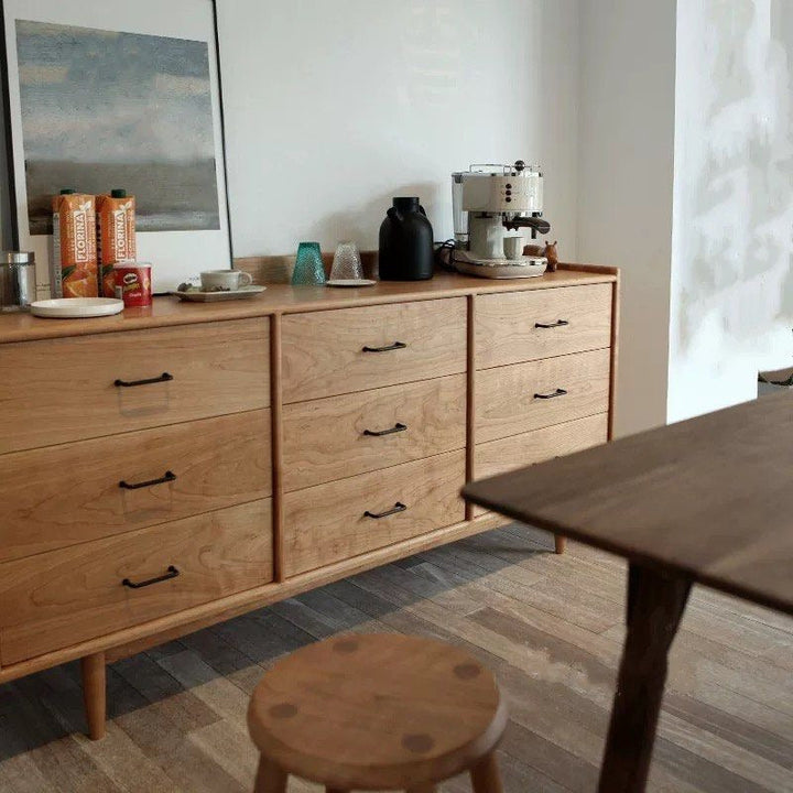 ARIEL Modern Solid Wood Chest Of Drawers - Radical Homes Singapore