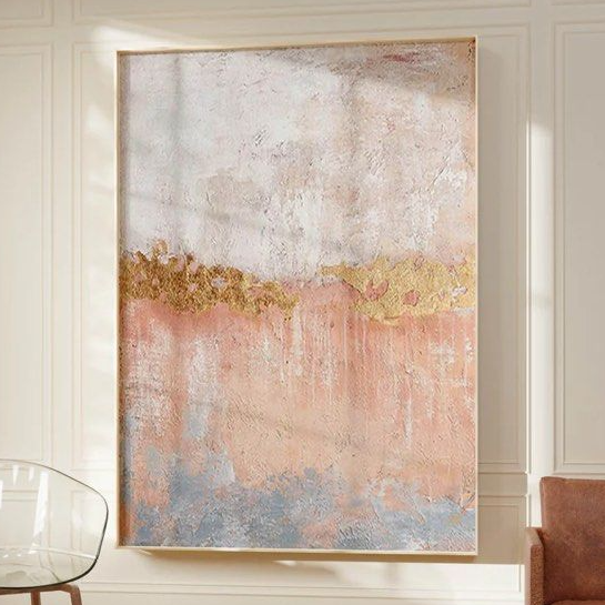 PINK Sand Hand Painted Wall Art - Radical Homes Singapore