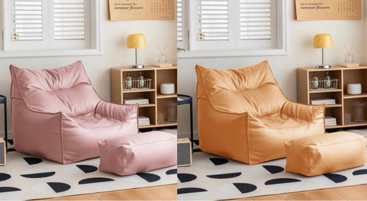 ALBANY Modern Lounge Sofa With Ottoman - Radical Homes Singapore