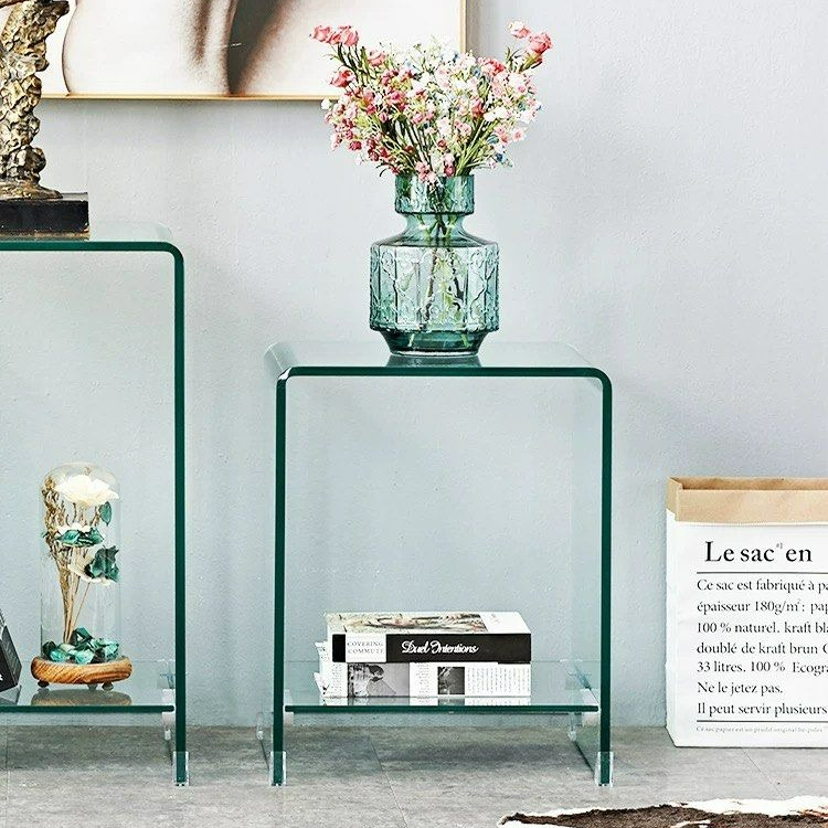 CHANI Modern Glass Side Table - Radical Homes Singapore